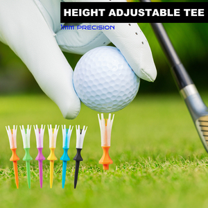 Supporto per Palline da <span class=keywords><strong>Golf</strong></span> Regolabile in Altezza, Conforme alle Regole, Ecologico in TPE, a Strati, a Spirale, Colori Misti, 68mm, Singoli Tee - Product Image 6