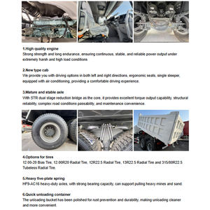 Camion <span class=keywords><strong>benne</strong></span> Howo à prix abordable 6x4 8x4, camion minier, camion à <span class=keywords><strong>benne</strong></span> basculante 10 roues, 30 tonnes - Product Image 6