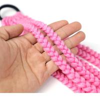 Parrucca Dreadlock con Coda di Cavallo, Colore Sfumato, 12 Piccole Trecce Intrecciate a Mano, Estensione Capelli Senza Cuciture, Personalità Unica