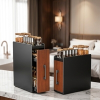 Meuble de rangement de cuisine moderne multifonctionnel en acier au carbone à double niveau, étroit et stable, pour épices, avec plateau étanche