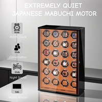 Boîte à remontoir de montre unique, de luxe, grande capacité, remontoir automatique de montre sécurisé avec lumière LED