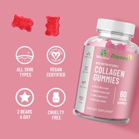 Gummies au collagène et à la vitamine C avec antioxydants et peptides éclaircissants, biotine pour des cheveux sains et une peau magnifique