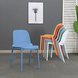 Creative Italian Light Luxury Modern Minimalist High-end Glossy Rectangular Household Furniture Room Plastic Dining <b>Chair</b> - Product Image 2