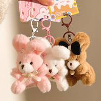 Pendentif Ours Assis en Peluche de 12 cm, Accessoire de Sac Doux et Mignon, Porte-clés, Petite Poupée Ours de Boutique