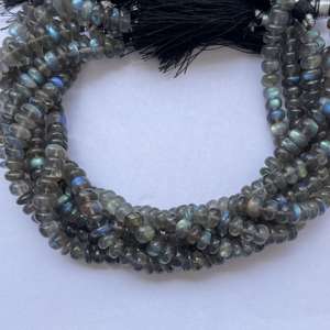 Cuentas de Labradorita Gris Natural de 6mm, 8mm y 10mm, Lisas y Redondas, para Joyería Hecha a Mano en India, Certificadas por IGI - Product Image 1