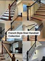 Main courante d'escalier en bois massif écologique sur mesure, moderne et contemporaine, pour hôtels, villas, marques de qualité supérieure, main courante en bois de qualité supérieure