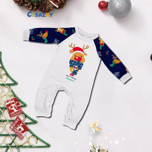 热卖配套家庭睡衣套装印花圆领节日圣诞女童成人服装<span class=keywords><strong>2</strong></span>套T/T - Product Image 5