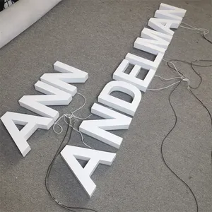 New Arrival White Channel Letter Sign LED Acrylic Backlit for Business Signs Outdoor LED LOGO Sign