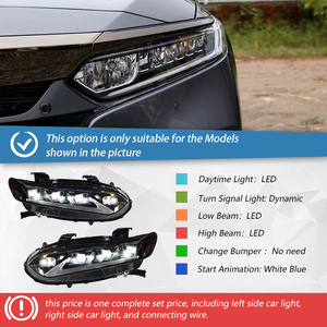 ชุดไฟหน้ารถยนต์ LED รุ่นล่าสุด ดีไซน์ ES พร้อมไฟไดนามิก อุปกรณ์เสริมสำหรับรถยนต์ Accord รุ่นที่ 10 และ 10.5 ปี 2018-<span class=keywords><strong>2022</strong></span> - Product Image 4