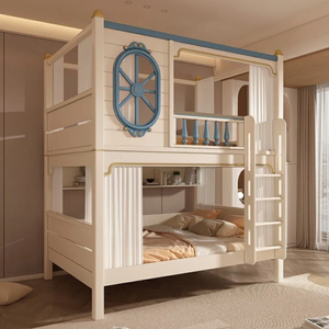 Lit superposé moderne tout en <span class=keywords><strong>bois</strong></span> massif pour enfants, garçons <span class=keywords><strong>et</strong></span> filles, économique, avec couchette escamotable haut-bas, pour <span class=keywords><strong>chambre</strong></span> à coucher <span class=keywords><strong>et</strong></span> école - Product Image 3