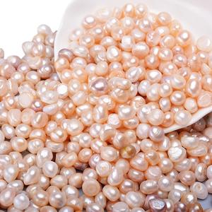 Perla Natural de Agua Dulce de 5.5-6mm, Teñida de Negro, Redonda, con Partículas Blancas Brillantes, Perla Desnuda con Medio Orificio para Joyería Suelta - Product Image 5