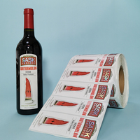 Etiquetas Adhesivas de Vinilo con Código de Barras Impresas con Logotipo Personalizado de Alta Calidad para Botellas de Vodka y Whisky en Empaques de Vino