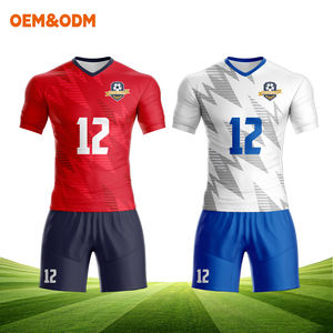 Unisex Sleeve Custom Fußball trikot Polyester Atmungsaktive Fußball uniform für Erwachsene - Product Image 5