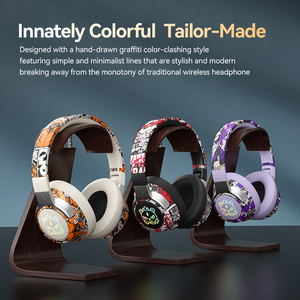 Tai nghe chụp tai Soyto T12 <span class=keywords><strong>Camo</strong></span> Graffiti <span class=keywords><strong>Bluetooth</strong></span> 5.4, âm thanh vòm 3D, nhẹ, dành cho chơi game và nghe nhạc, dành cho thanh thiếu niên và người lớn - Product Image 6