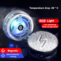 Ventilateur de refroidissement silencieux en alliage d'aluminium Radiateur de refroidissement rapide pour téléphones portables pour les jeux et le visionnage de vidéos