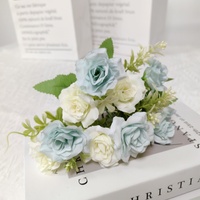 Mini bouquet de roses artificielles en soie pour décoration de mariage et de jardin, bouquet de mariée