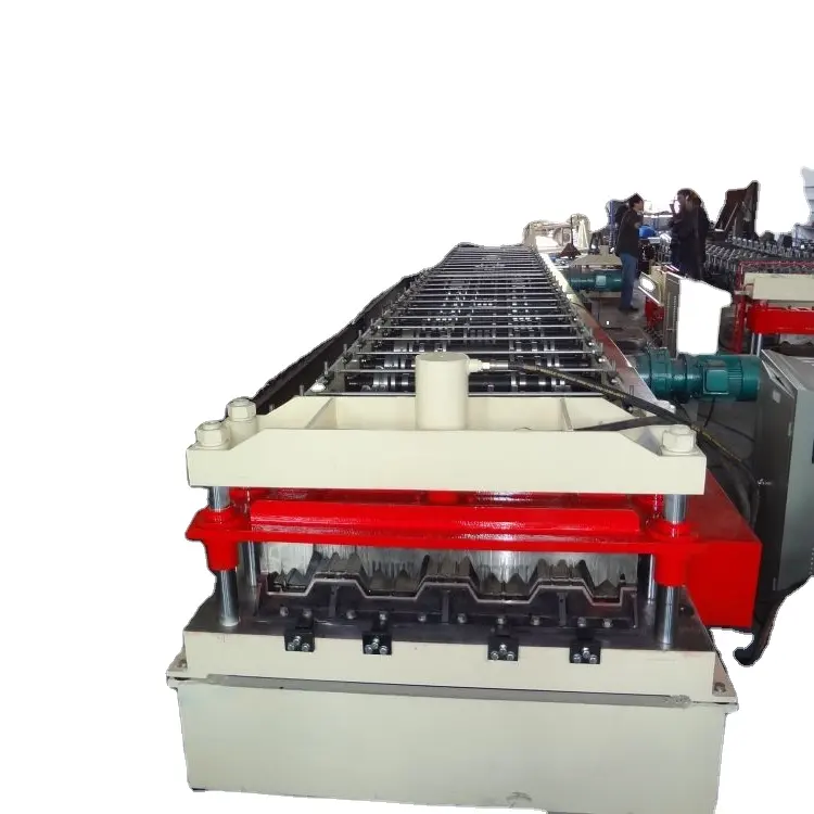 Hoge Kwaliteit Automatische Vloerdek Tegel Maken Machine Metalen Dek Rolvormmachine Stalen Vloer Rolvormmachine Rolvormmachines