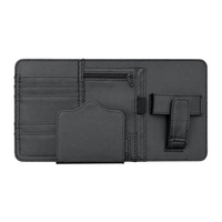 Organizador Magnético Mayorista para Visera de Coche con Espejo, Soporte para Gafas de Sol, Clip y Bolsillos para Teléfono y Tarjetas