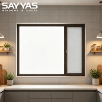 Ventana fija Sayyas W-FL95-IW con revestimiento de aluminio certificado por FSC, diseño insonorizado y de ahorro energético para la construcción de edificios