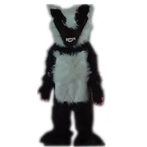 Bruin Schrikken Wolf Mascotte Kostuum/Volwassen Bont Wolf Mascotte Kostuum