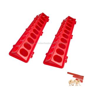 YYB 28 fori alimentatore automatico per uccelli in plastica resistente 30/37/50cm lungo piccione/pulcino/mangiatoia per quaglie - Product Image 4