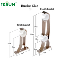 Accessoires durables de rideau de support de poteau de rideau d'extrusion d'alliage d'aluminium d'IKSUN