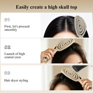 <span class=keywords><strong>Brosse</strong></span> démêlante écologique en paille de blé avec poils à pointe <span class=keywords><strong>ronde</strong></span> en fibres végétales - Product Image 5