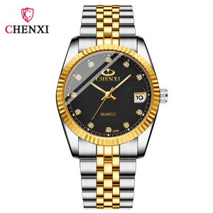 Montre pour couples, luxe, <span class=keywords><strong>Chenxi</strong></span> CX-004A, ton sur ton, décontractée, lumineuse, étanche, en acier inoxydable, à quartz - Product Image 6