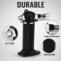 Briquet torche portable puissant DP à flamme jet, rechargeable au butane, pour cigares et cigarettes
