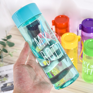 Colorful Transparent 600ml Children's Water Cup with Cup Cover Portable Gift for <b>Back</b> to School - Product Image 2