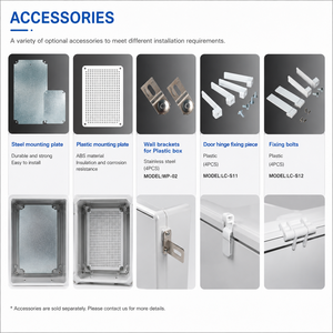 QITAI TE-AT-3546 Scatola di derivazione industriale in plastica PC ABS impermeabile IP66 con coperchio trasparente e chiusure a cerniera - Product Image 6