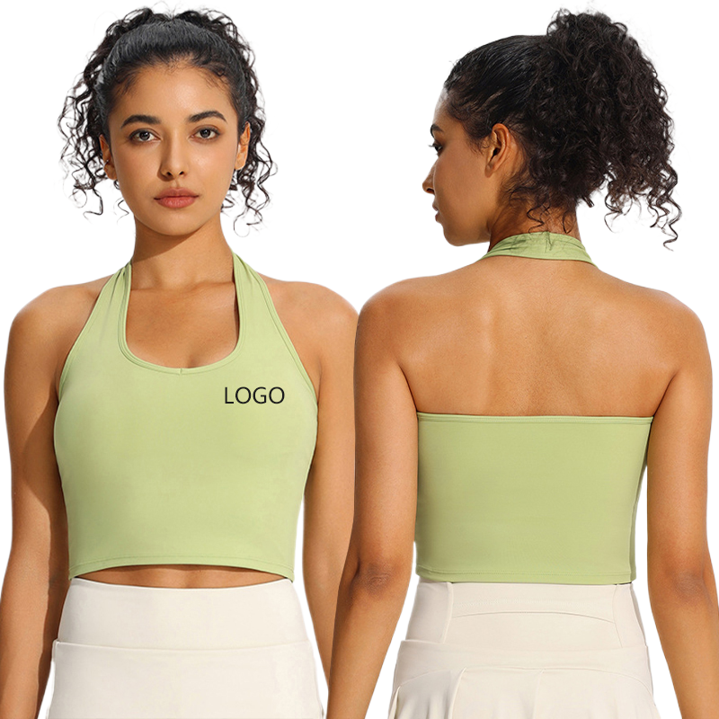X1037 Custom High Quality Nude Feeling Yoga Vest Beautiful Back Quick-Drying Fitness Top Women Outdoor Running Sports Bra