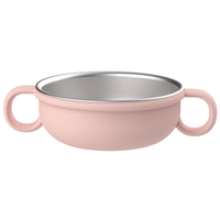 Bol pour bébé en acier inoxydable de qualité supérieure avec manchon en silicone, design incassable, ensemble empilable, durable, sans BPA, anti-fuite
