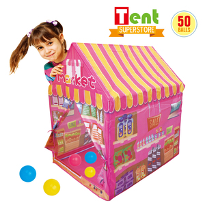 Casa de Juegos Infantil JinYing con Diseño de Supermercado, Color Rosa, con 50 Pelotas Oceánicas - Product Image 2