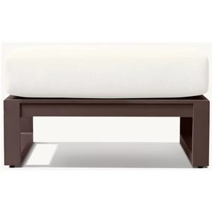 Chaise longue et pouf modernes en aluminium pour loisirs, patio et jardin, ensemble de mobilier d'extérieur de luxe - Product Image 4