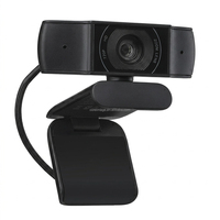 Webcam USB Profesional 720P dengan Mikrofon Peredam Kebisingan, Kamera Web Portabel untuk Streaming Langsung YouTube, Belajar Online, Zoom