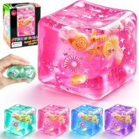 1 pièce Balle anti-stress sensorielle en peluche à montée lente, motif dessin animé coquillages marins, pour soulager l'anxiété des enfants