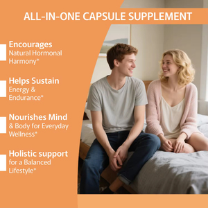 קפסולות תערובת צמחים ויטה הול עם אשוגנדה, מאקה וחילבה לתמיכה בتركيز למבוגרים - 60 כמוסות - Product Image 6