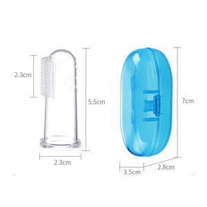 Cepillo de dientes de silicona para bebés, cepillo de dientes de dedo suave para entrenamiento de la dentición, cepillo de dientes de silicona para niños - Product Image 5