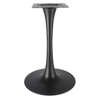 Base de Mesa Tulipán Moderna, Redonda, de Metal y Hierro, Resistente, Estilo Nórdico de Lujo, Color Blanco, para Bar, Restaurante, Cafetería, Bistro