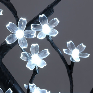 Cerisier avec 48 LED en forme de bonsaï, fleur de cerisier, en PVC transparent, avec câble ue/US, pour décoration de noël, maison, nouveauté 2020 - Product Image 3