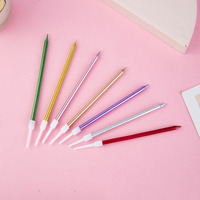 Hochwertige 6 teile/beutel bunte lange runde Rod Geburtstags kerze Hochzeit Geburtstags kerze Party Kuchen Dekoration Faden Kerze
