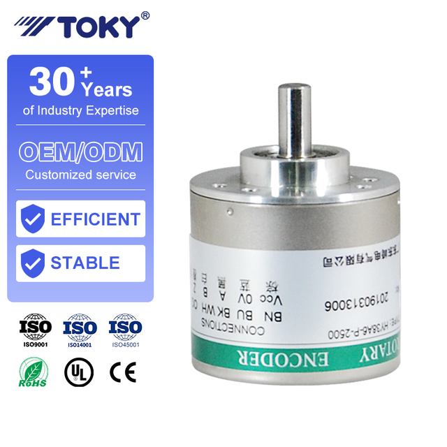 Factory Supplies 500 Pulse Line Drive Output Rotary Encoder 6mm Semi-hollow Shaft Incremental Encoder