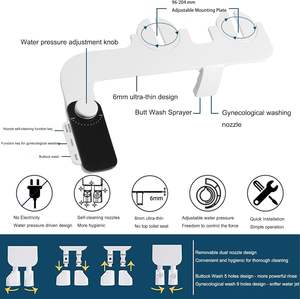Vente en gros : Douchette WC intelligente réglable pour salle de bain, double buse non ultra-mince - Product Image 5