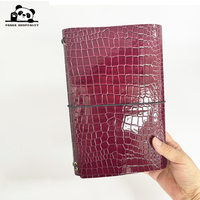 Carnet A5 en cuir souple véritable de luxe, fait main, gaufré, par sublimation, à trois volets, rechargeable, personnalisable et réutilisable