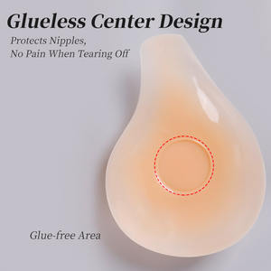 Cache-tétons en silicone adhésif invisible personnalisé, sans démarcation, couleur invisible, effet liftant, pour courbes généreuses - Product Image 4