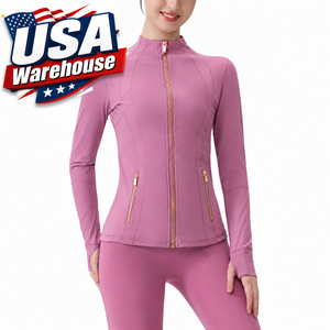USA Warehouse Seamless Long Sleeve Yoga <b>Top</b> Women High Elastic Fitness Training Shirt Nylon Spandex Quick Dry Workout Gym Wear - Product Image 1