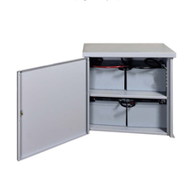 Armoire de batterie solaire extérieure en acier inoxydable/aluminium galvanisé, protection IP65, montage sur poteau intérieur, certifiée ISO9001, pour télécommunications