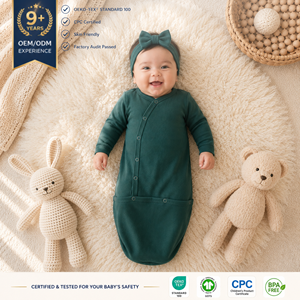 Combinaison pour bébé en tricot côtelé à manches longues, impression personnalisée ODM, vêtements unisexes pour bébé, faible MOQ, vente chaude - Product Image 3