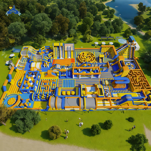 LILYTOYS Tragbarer Riesiger Kommerzieller Aufblasbarer Spaß-Spielplatz Maßgeschneiderter Vergnügungspark für Draußen 60x40m 200 Personen Kapazität 3-5 Jahre Garantie - Product Image 6